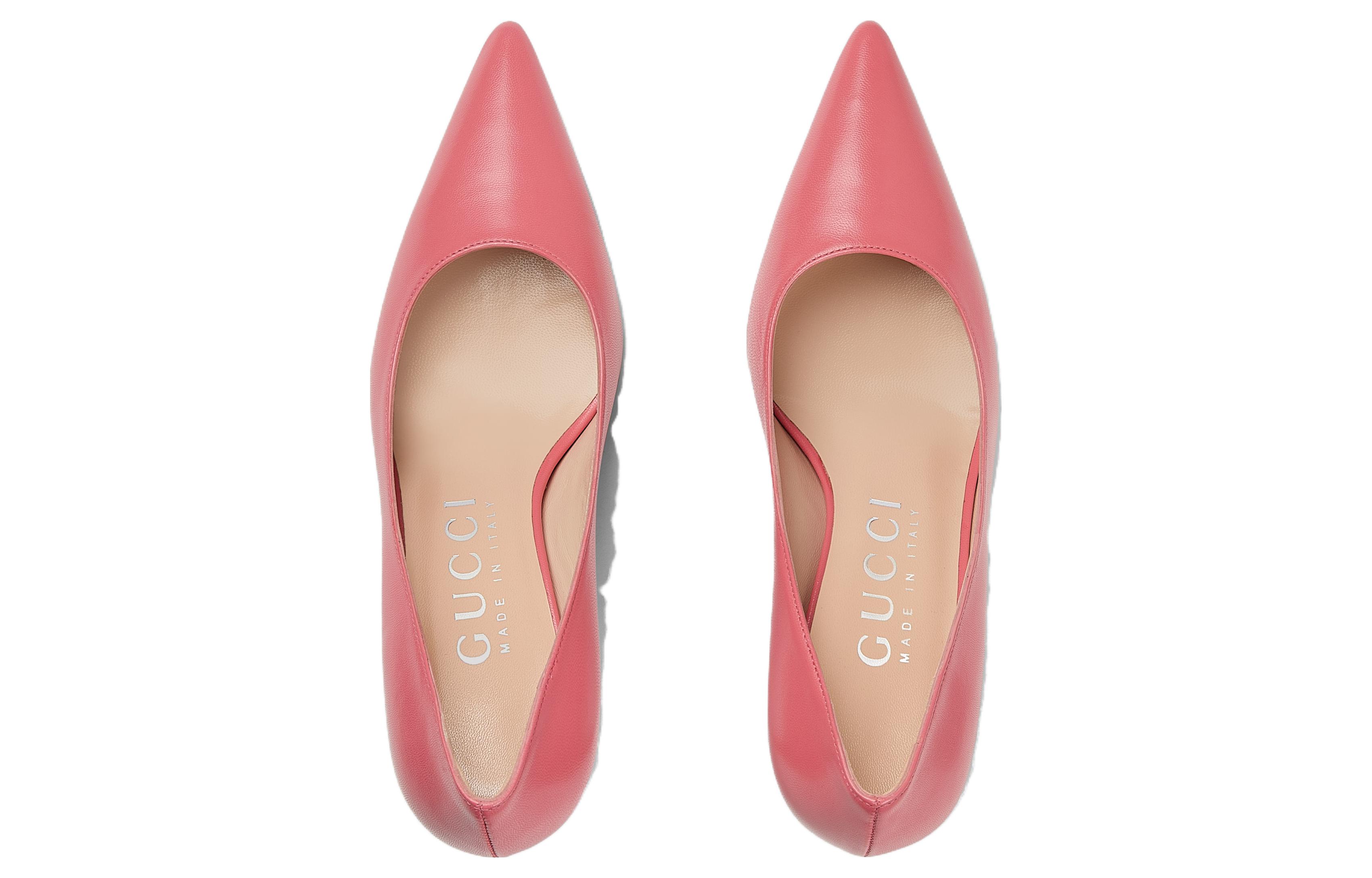 Shop (W) Tacones Altos de Cuero Gucci 'Doble G Rosa' 738683-C9D00-6627