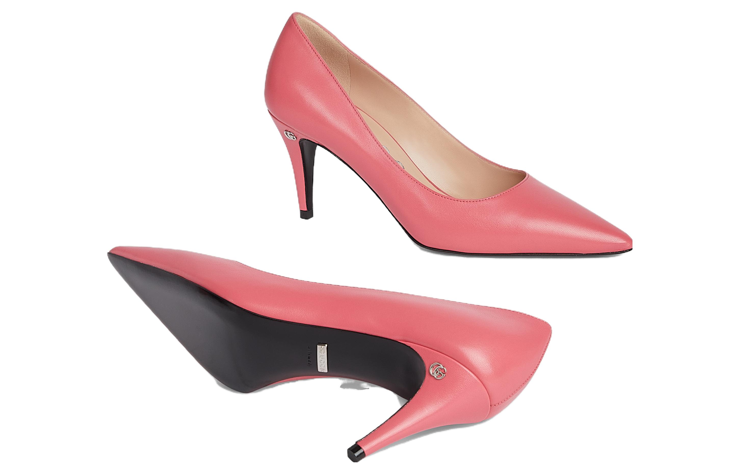 Purchase (W) Tacones Altos de Cuero Gucci 'Doble G Rosa' 738683-C9D00-6627