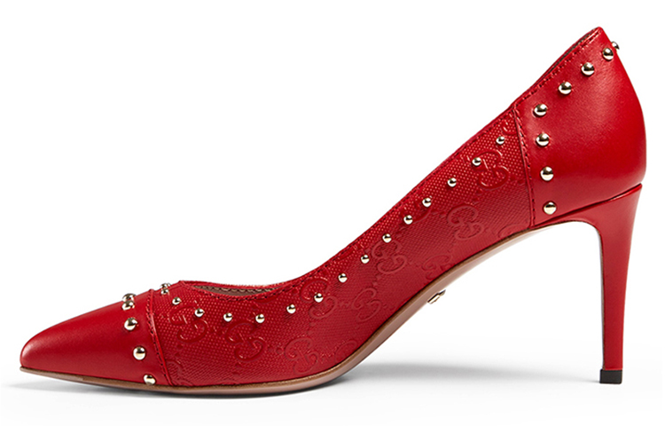 (Women) Gucci Leather High Heels 'Red Fashion' 386045-AIY40-6523