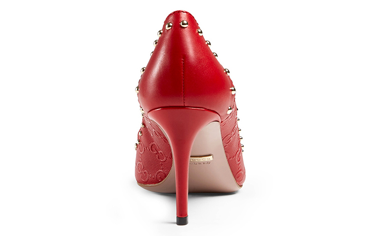 Shop (Women) Gucci Leather High Heels 'Red Fashion' 386045-AIY40-6523