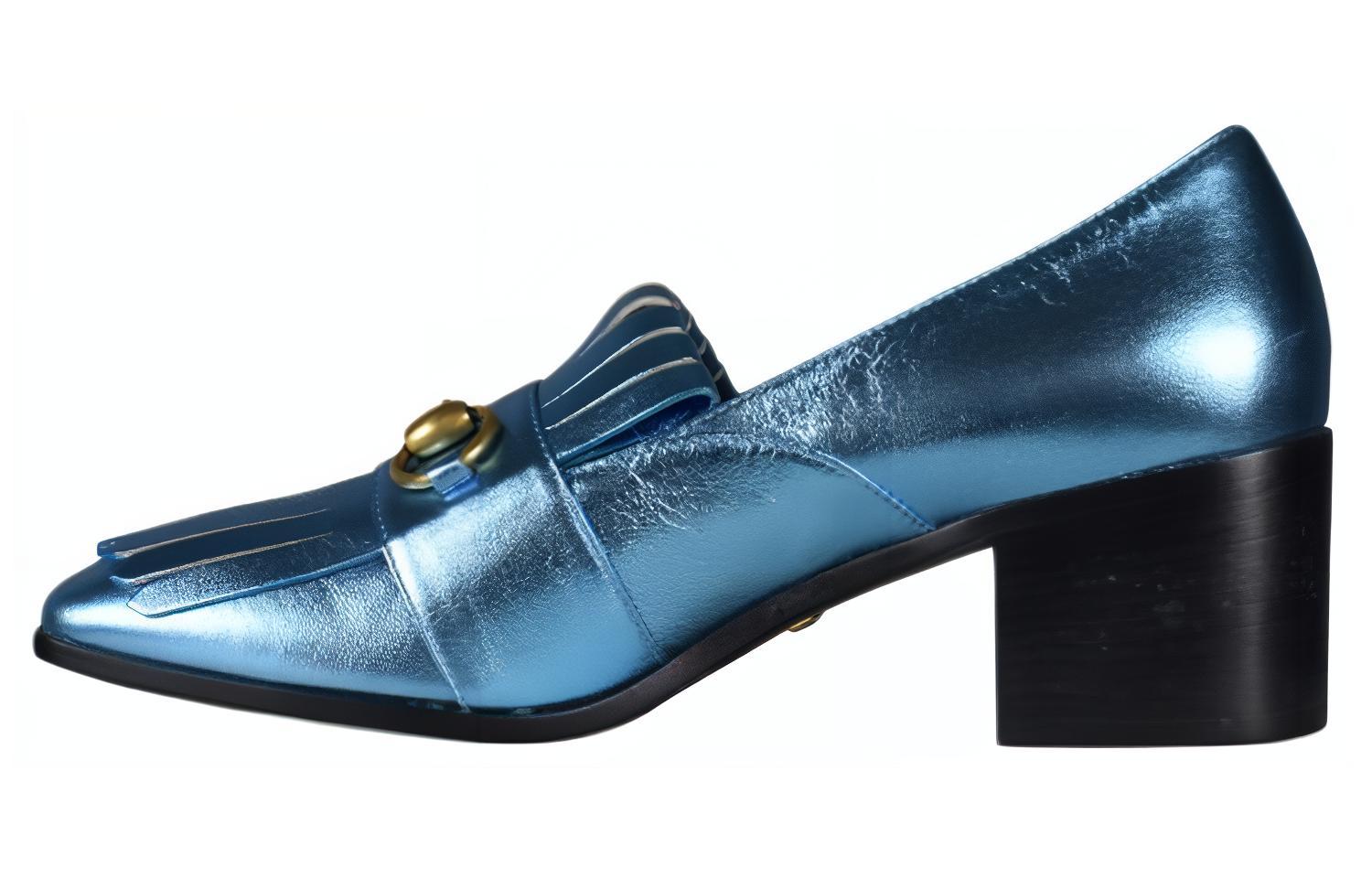 (Women) Gucci Leather High Heels 'Sky Blue' 443406-B8B00-4801