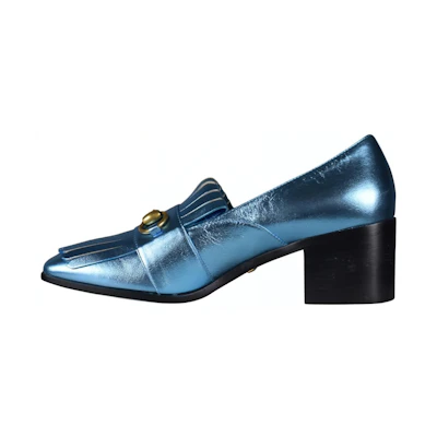 (W) Gucci Leather High Heels 'Sky Blue'