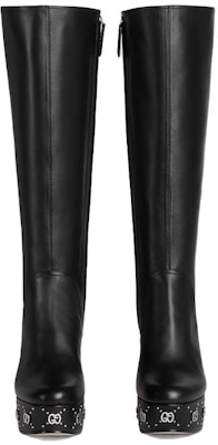 (W) Gucci Sepatu Boot Tinggi Kulit 'Nyaman Modis Hitam' 750519-BKO00-1000 Shop (W) Gucci Sepatu Boot Tinggi Kulit 'Nyaman Modis Hitam' 750519-BKO00-1000