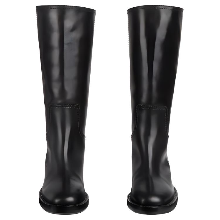 Shop (W) Gucci Leren High Top Laarzen ''Comfort Chunky Hak - Zwart'' 758290-AACGW-1000