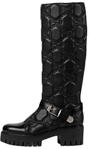 (W) 古驰黑色高帮皮革懒人靴 718387-DS8U0-1000 Buy (W) 古驰黑色高帮皮革懒人靴 718387-DS8U0-1000