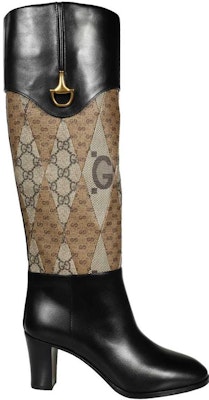 (W) Gucci Boots Kulit High-Top Tanpa Tali 'Hitam Cokelat' 718258-AABAJ-1080 Order (W) Gucci Boots Kulit High-Top Tanpa Tali 'Hitam Cokelat' 718258-AABAJ-1080
