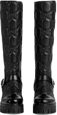 (Women) Gucci Leather High-Top Slip-On Boots 'Black' 718387-DS8U0-1000 Shop (Women) Gucci Leather High-Top Slip-On Boots 'Black' 718387-DS8U0-1000
