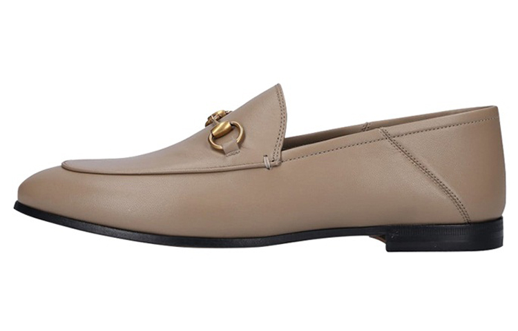 (Women) Gucci Leather Horsebit Loafer 'Mud 'Beige' 414998-DLC00-2606
