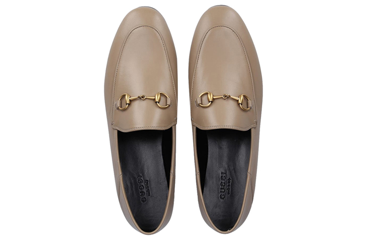 (W) Gucci Leather Horsebit Loafer 'Mud 'Beige' 圖 4
