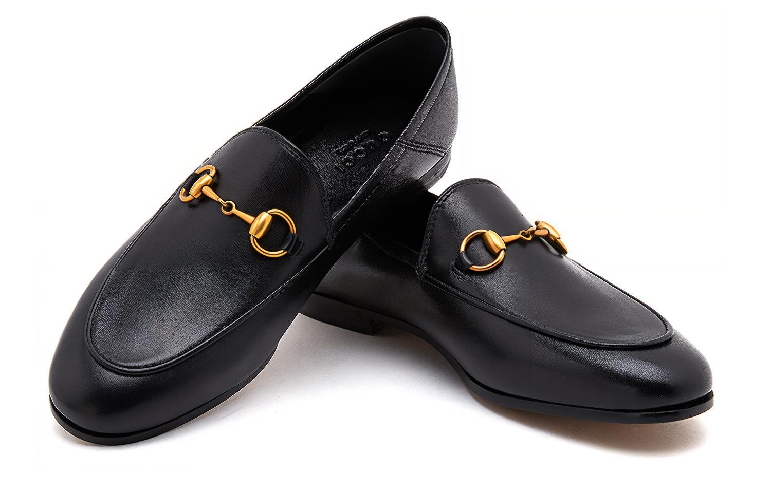 Shop (W) Gucci Mocassini in Pelle Horsebit ''Nero'' 414998-DLC00-1000