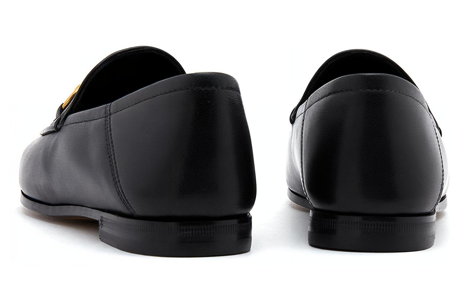 Purchase (W) Gucci Kasut Loafer Kulit Horsebit 'Hitam' 414998-DLC00-1000