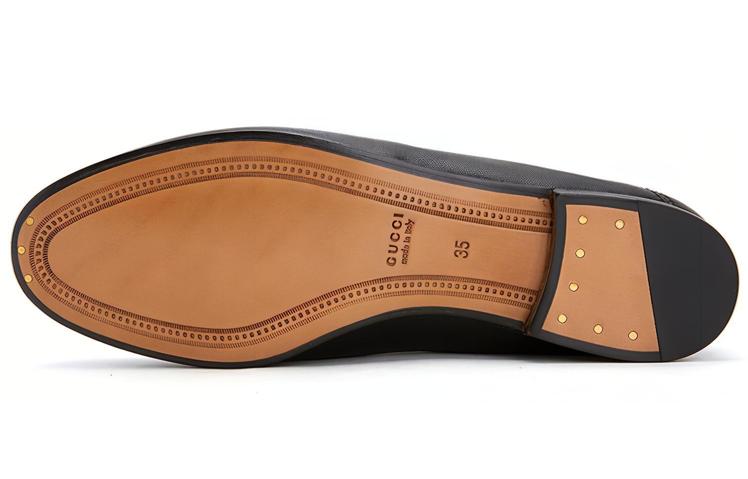 Sizing (W) Gucci Mocassini in Pelle Horsebit ''Nero'' 414998-DLC00-1000