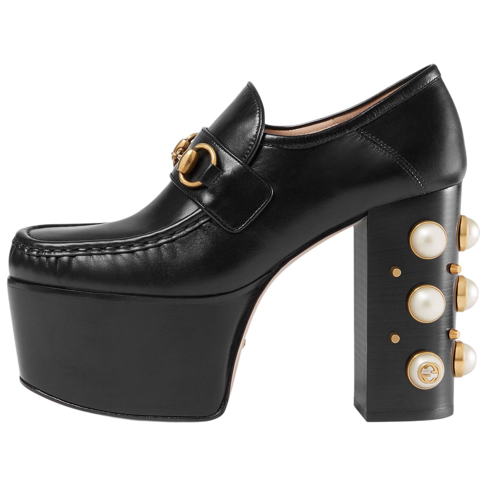 (Women) Gucci Leather Horsebit Loafer 'Black' 470970-C9D00-1000