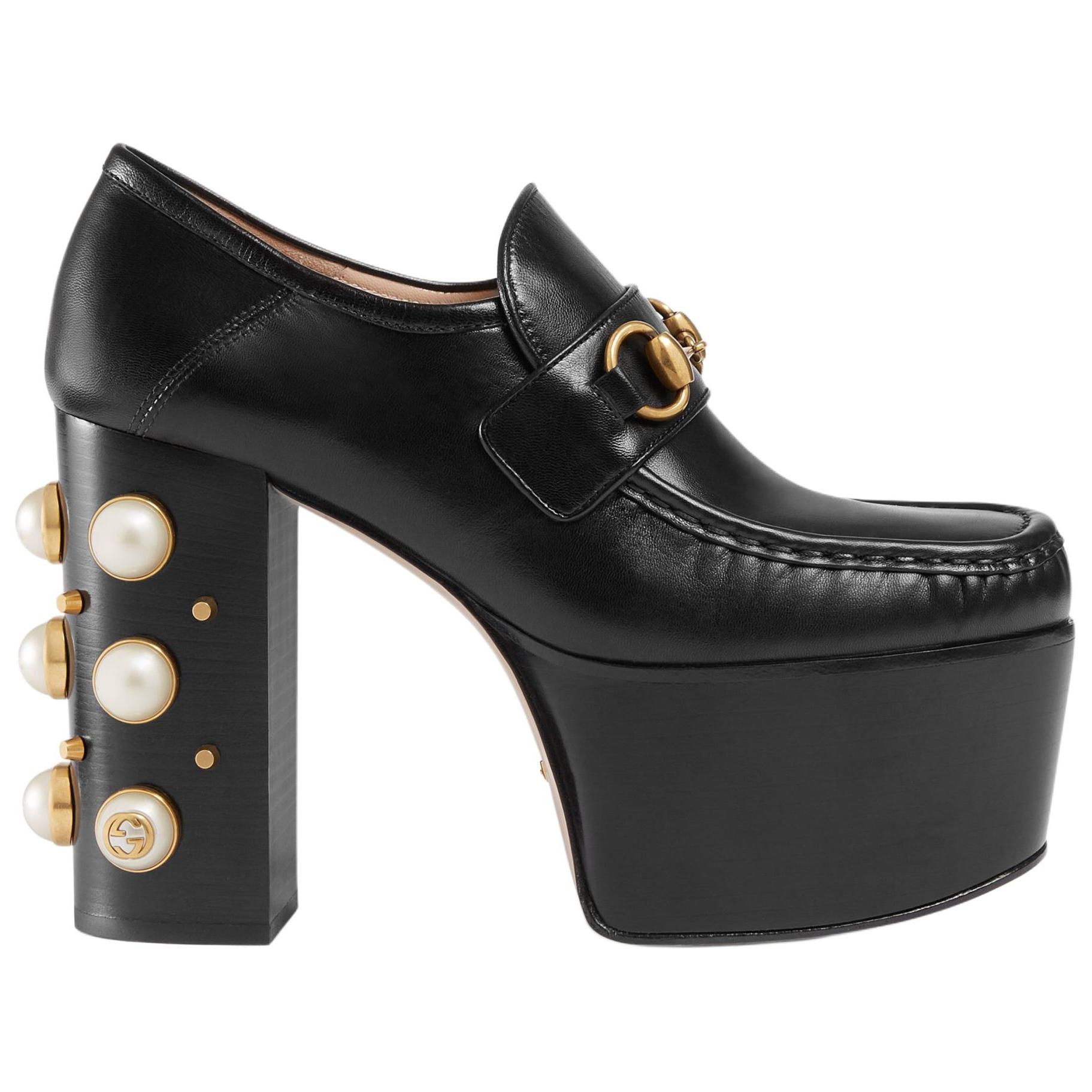Order (W) Mocassins en Cuir Gucci Horsebit ''Noir'' 470970-C9D00-1000