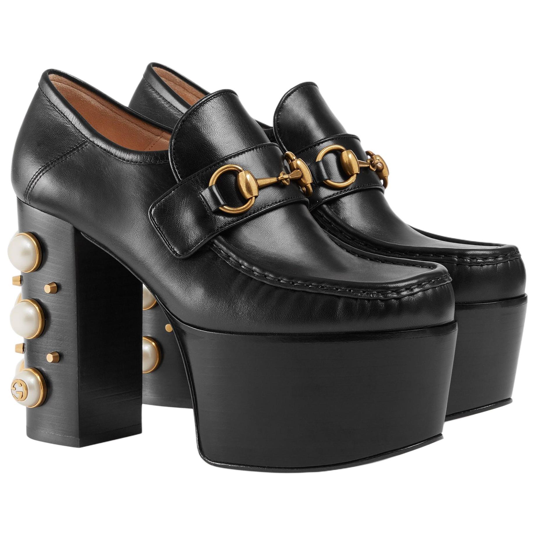 Lookbook (W) Mocassins en Cuir Gucci Horsebit ''Noir'' 470970-C9D00-1000