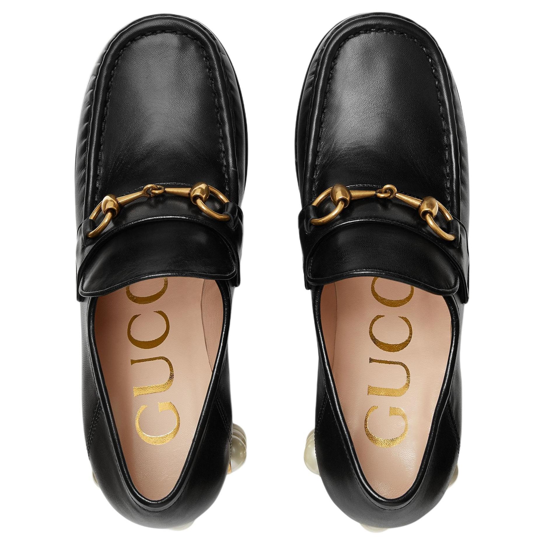 Shop (W) Mocassins en Cuir Gucci Horsebit ''Noir'' 470970-C9D00-1000