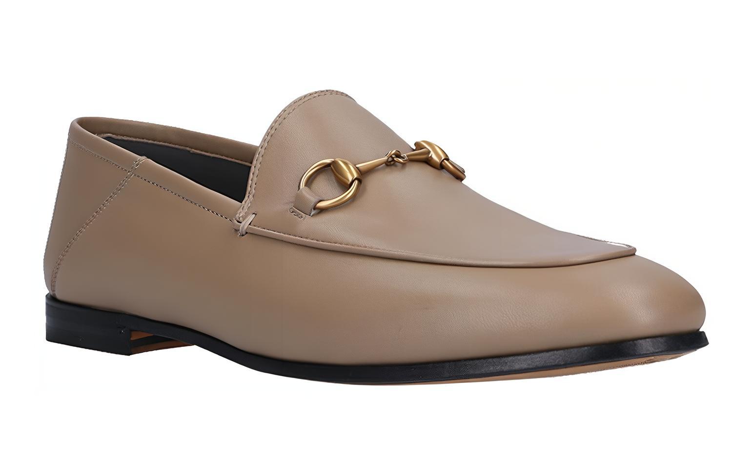 Order (W) Gucci Leren Horsebit Loafer ''Mud Beige'' 414998-DLC00-2606