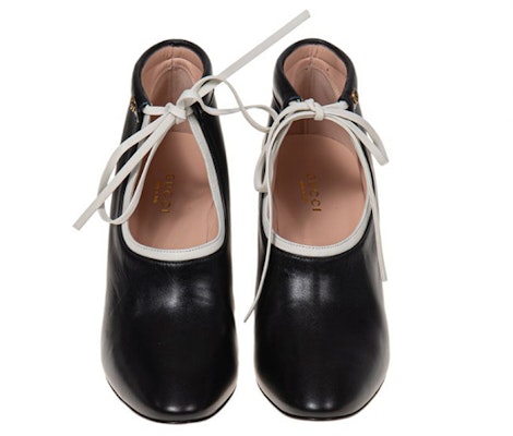 (W) 구찌 블랙 가죽 미드힐 레이스업 부츠 626736-DMBT0-1081 Lookbook (W) 구찌 블랙 가죽 미드힐 레이스업 부츠 626736-DMBT0-1081