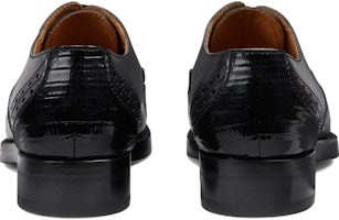 GUCCI古馳 皮革 布洛克圓頭繫帶 女士休閒單鞋 女款 黑色 Purchase GUCCI古馳 皮革 布洛克圓頭繫帶 女士休閒單鞋 女款 黑色