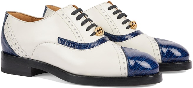 (W) Sepatu Kulit Tali Gucci Putih Biru 750567-AACD2-4254 Lookbook (W) Sepatu Kulit Tali Gucci Putih Biru 750567-AACD2-4254