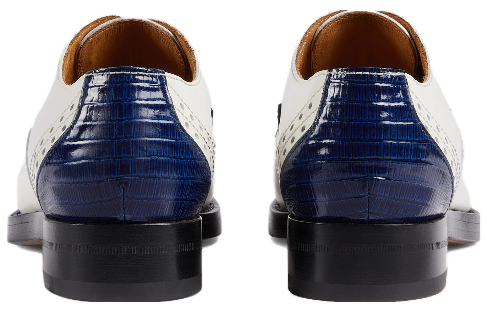 Shop (W) グッチ レザー レースアップ スニーカー (ホワイト) 750567-AACD2-4254