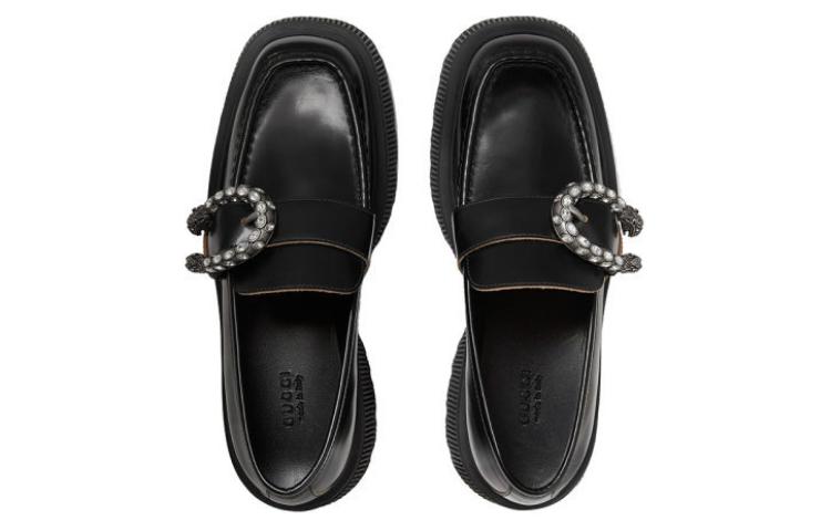 Purchase (W) 구찌 블랙 가죽 로퍼 627289-DS800-1000
