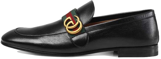 (Women) Gucci Leather Loafer 'Black Double G Web' 428609-D3VN0-1060 (Women) Gucci Leather Loafer 'Black Double G Web' 428609-D3VN0-1060