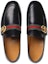 Lookbook (W) Gucci Loafer Kulit 'Hitam Double G Web' 428609-D3VN0-1060