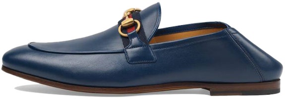 (Women) Gucci Leather Loafer 'Blue Horsebit with Red & Green Web' 581513-DLCC0-4268 (Women) Gucci Leather Loafer 'Blue Horsebit with Red & Green Web' 581513-DLCC0-4268