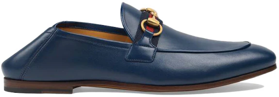 Order (W) Gucci Lederloafer ''Blau Horsebit mit Rot-Grünem Web'' 581513-DLCC0-4268