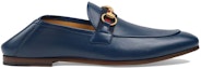 Order (W) Gucci Loafer Kulit 'Biru dengan Jalur Merah & Hijau Horsebit' 581513-DLCC0-4268
