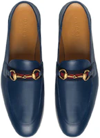 Shop (W) Gucci Lederloafer ''Blau Horsebit mit Rot-Grünem Web'' 581513-DLCC0-4268