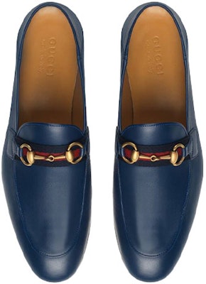 (Women) Gucci Leather Loafer 'Blue Horsebit with Red & Green Web' 581513-DLCC0-4268 Shop (Women) Gucci Leather Loafer 'Blue Horsebit with Red & Green Web' 581513-DLCC0-4268
