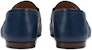 (W) Gucci Loafer Kulit 'Biru dengan Jalur Merah & Hijau Horsebit' 581513-DLCC0-4268
