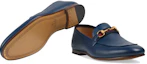 Details for (W) Gucci Lederloafer ''Blau Horsebit mit Rot-Grünem Web'' 581513-DLCC0-4268