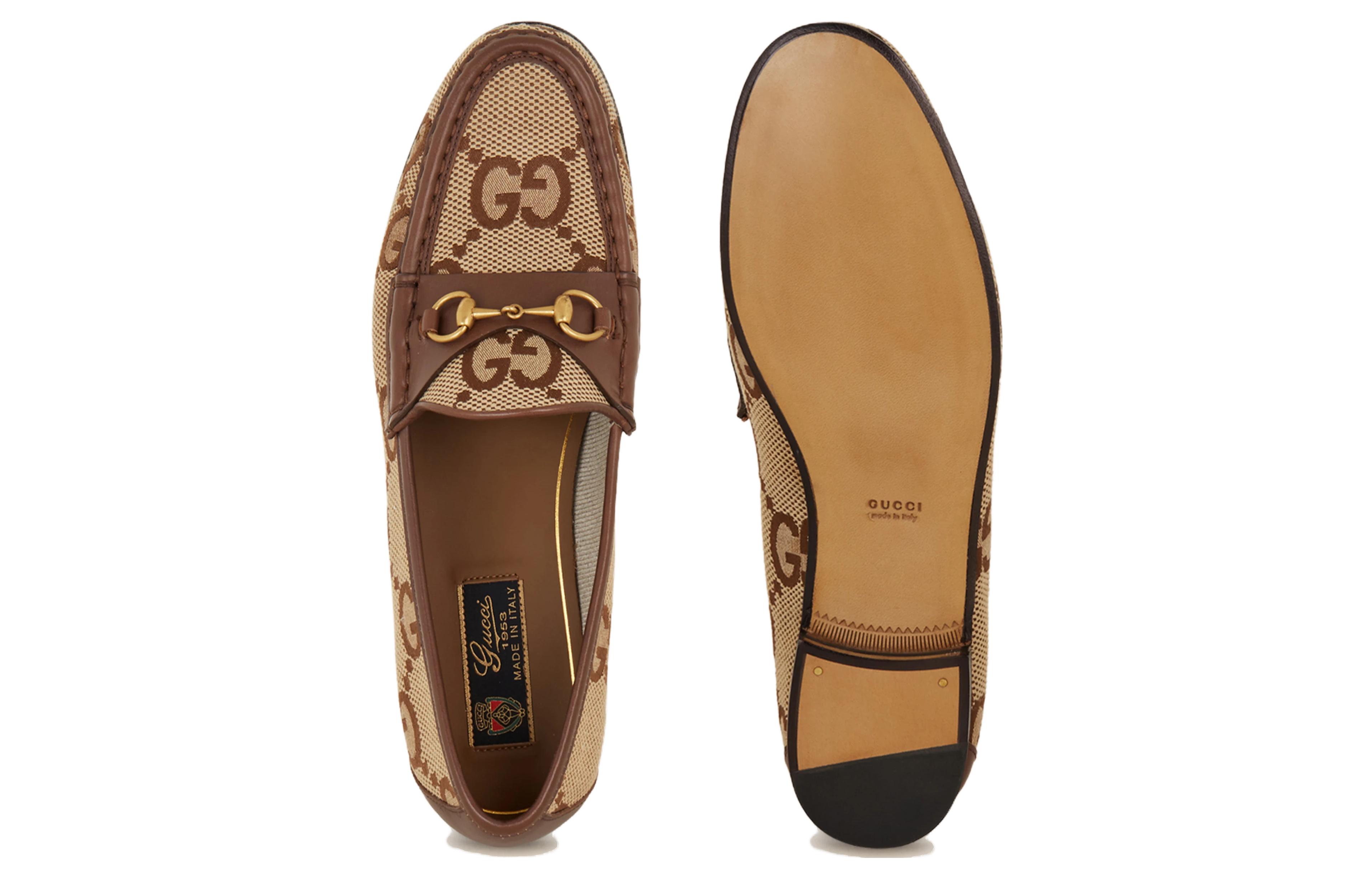 Purchase (W) Gucci 1953 Loafer dengan Horsebit 'Camel Ebony' 727581-FABB5-2559