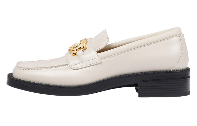 (Women) Gucci Leather Loafer 'Interlocking G White'