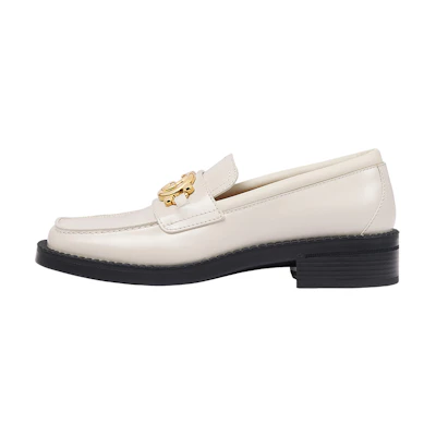 (W) Gucci Leather Loafer 'Interlocking G White'