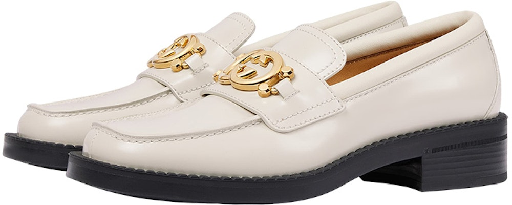(Women) Gucci Leather Loafer 'Interlocking G White' Lookbook (Women) Gucci Leather Loafer 'Interlocking G White'