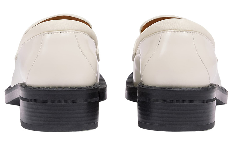 Shop (W) Gucci Kasut Loafer Kulit 'Interlocking G Putih' 701791-10R60-9022