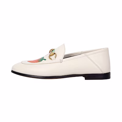 (W) Gucci Leather Loafer 'Strawberry Print'