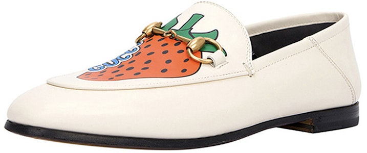 (W) グッチ レザーローファー「ストロベリープリント」 580081-1GN00-9531 Order (W) グッチ レザーローファー「ストロベリープリント」 580081-1GN00-9531