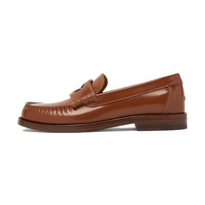 (W) Gucci Leather Loafer Low 'Brown'