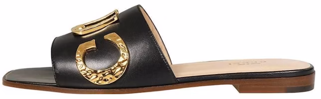 (Women) Gucci Leather Logo Fashion Sandals 'Black' 694858-C9D00-1000 (Women) Gucci Leather Logo Fashion Sandals 'Black' 694858-C9D00-1000
