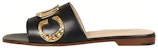 (W) Gucci Sandal Kulit Logo Fesyen 'Hitam' 694858-C9D00-1000