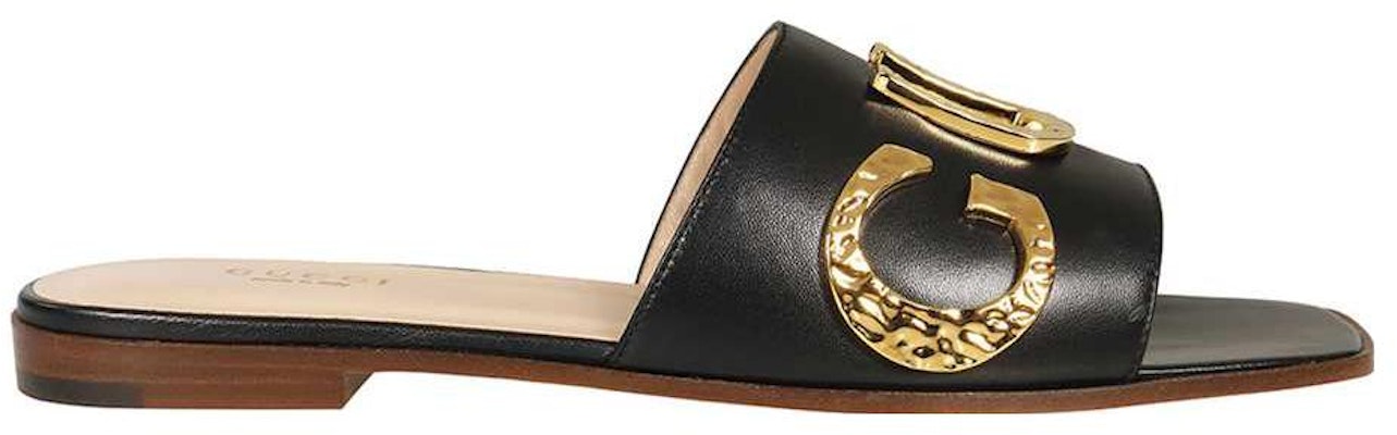 (W) Sandal Mode Logo Kulit Gucci 'Hitam' 694858-C9D00-1000 Order (W) Sandal Mode Logo Kulit Gucci 'Hitam' 694858-C9D00-1000