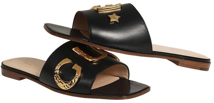 (W) Sandal Mode Logo Kulit Gucci 'Hitam' 694858-C9D00-1000 Lookbook (W) Sandal Mode Logo Kulit Gucci 'Hitam' 694858-C9D00-1000