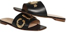 Lookbook (W) Gucci Sandal Kulit Logo Fesyen 'Hitam' 694858-C9D00-1000