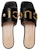 (W) Gucci Sandal Kulit Logo Fesyen 'Hitam' 694858-C9D00-1000