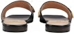 (W) Gucci Sandal Kulit Logo Fesyen 'Hitam' 694858-C9D00-1000